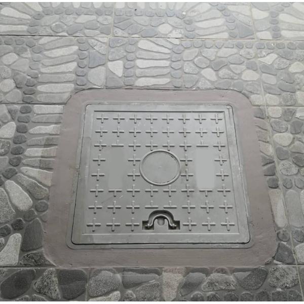 CE/ISO En124 Ductile D400 Hinged Manhole Cover SMC Square Fiberglass For Resin