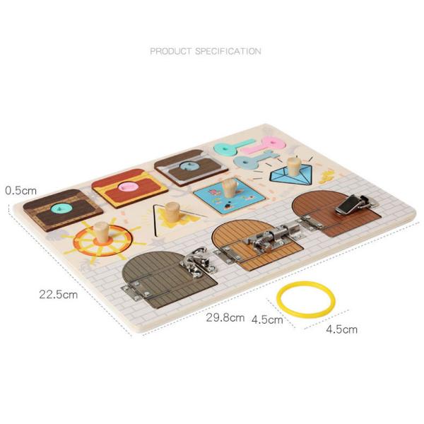 Montessori Lock Opening Busy Board Fine Movement Hand Eye Coordination for Children