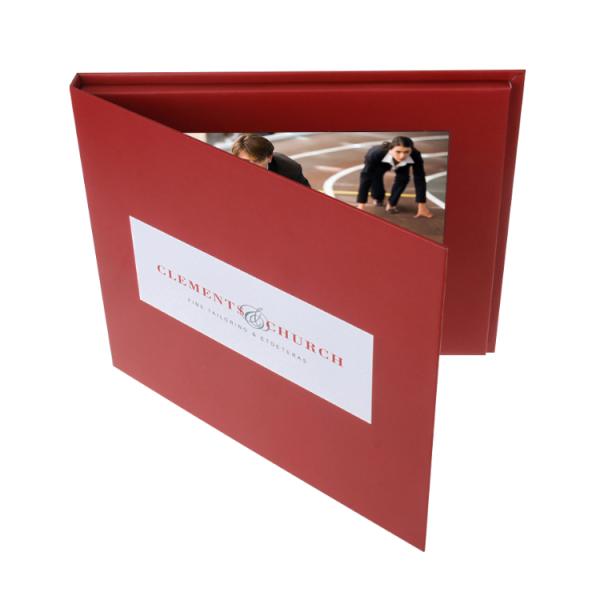 Silk Lining Paper LCD Screen Greeting Card For Business Advertising
