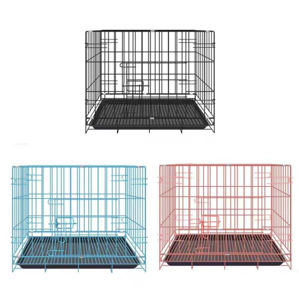 Quadrate Dog Cat Cages Bottomless Stainless Steel Dog Cages Breathable