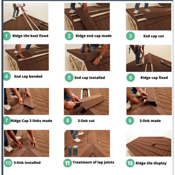 0.45мм aZ100 Элитная металлическая плитка Южная Африка Красочная каменная плитка 50 лет Гарантия Экспорт в Южную Африку