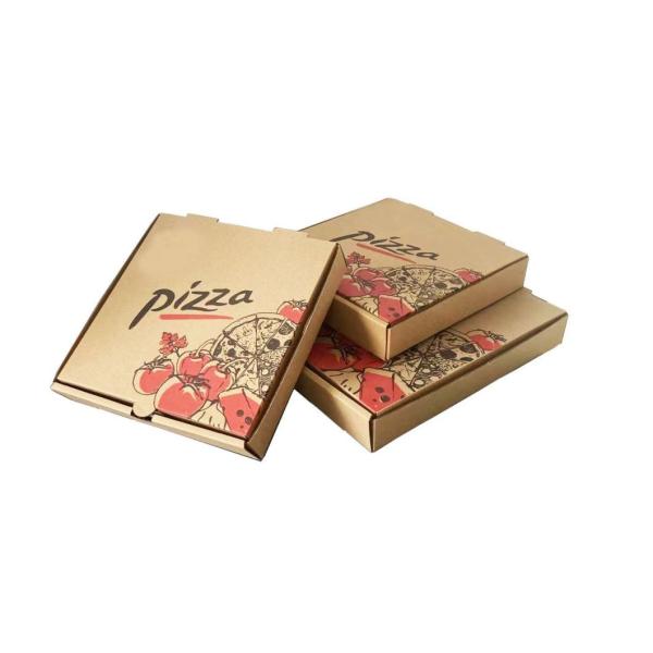 Corrugated Kraft Pizza Box Package Size 40.00cm * 35.00cm * 15.00cm with Custom Logo