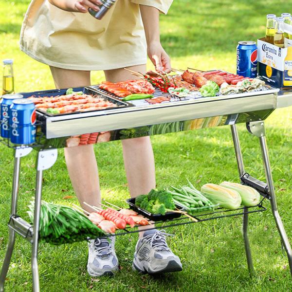 CE 73*33cm Large Outdoor Charcoal Grill For 5 To 15 People Large Family