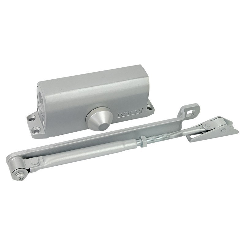 Fire Rated Modern Heavy Duty Silver Door Closer Adjustable Speed Aluminum Alloy a Grade Fireproof Door 90-150kg 180 Opening