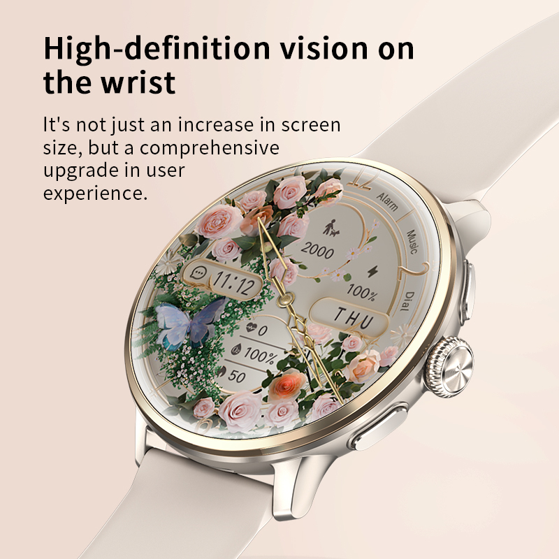 H88 4G Android Woman Smart Watch 1.6 Inch AMOLED 3+32GB NFC Sim Card Video Call IP68 Waterproof AI Voice Assistant Calendar