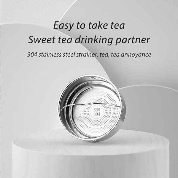 Recycled Insulated Portable Water Bottle with Reminder to Drink Water WITH TEA INFUSER