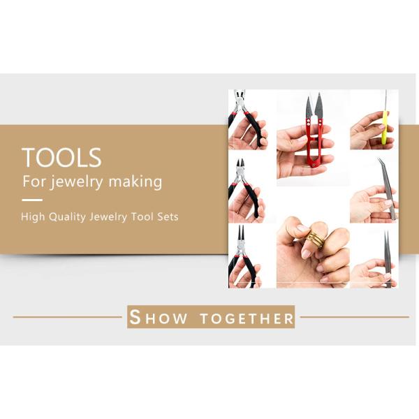8pcs Jewelry Making Tool Kits Handmade Pliers Set With Scissor Tweezers