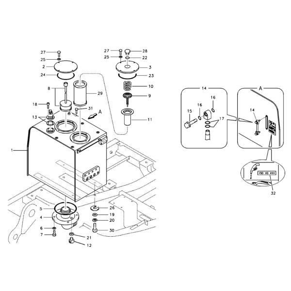 VOE14509379 14509379 Oil Filter Excavator Spare Parts For EW145B EC160B EC180B