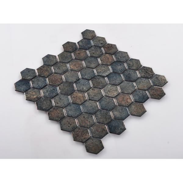Agglomerate Mosaic Tile with Hexagon Shape