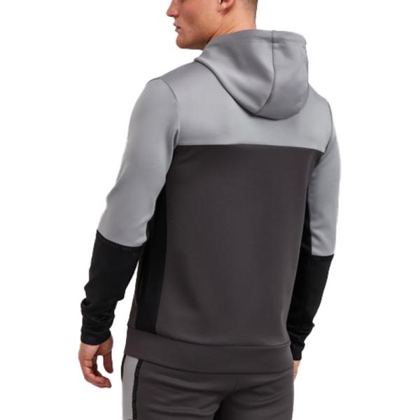 Customized Logo Polyester Long Sleeve Full Zipper Design Hoodie Men Sportswear with Pocket