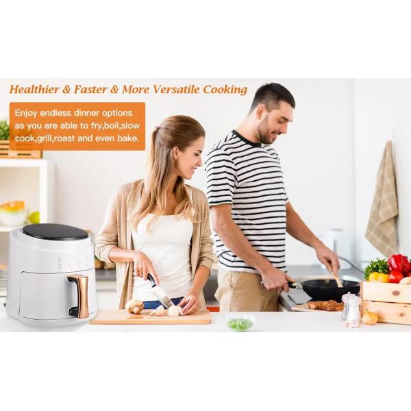6L 3L Touch Screen Double Air Fryer Electric Deep Fryer Oven Smart Rack Without Oil Air Fryer Plastic