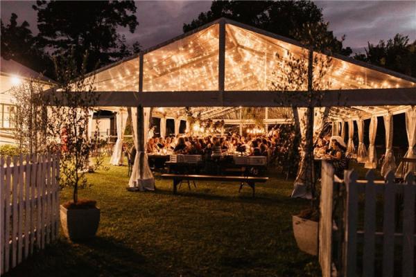 Romantic Wedding Event Transparent Roof Tent Structure Big Wedding Marquee For Hire
