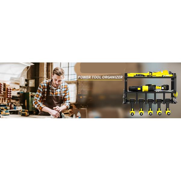 3 niveles de herramientas eléctricas de almacenamiento bastidor montaje de pared organizador de estantes de utilidad para perforación inalámbrica