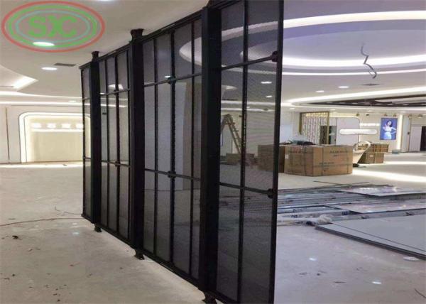 Clear Transparent Led Video Wall P3.91 Indoor Led Mesh Curtain Signage Displays Led Screen