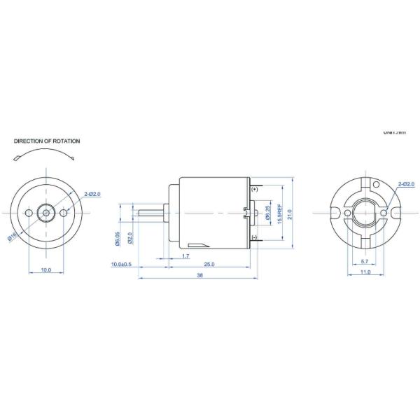 RE-140RA-12240  3V 21mm Round Electric Motor DC 3V 5V 6V 9800RPM PMDC Motor