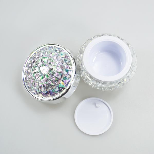 Style Luxury Empty 50g Acrylic Cosmetic Jar Shiny Cream Jar for SKIN CARE