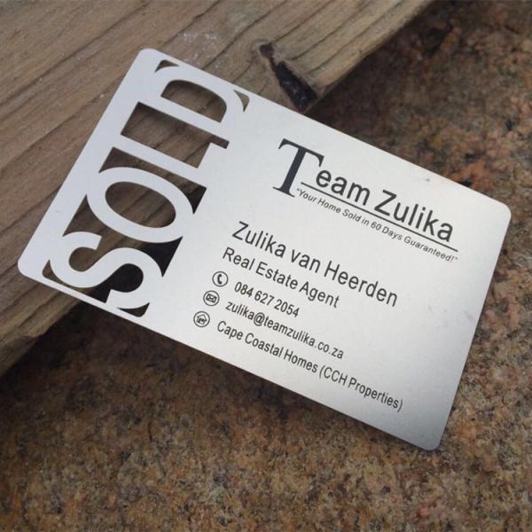 Stainless Steel Black Metal Business Cards