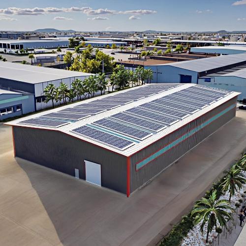 Almacén de acero galvanizado 200 kg/m2 Estructura prefabricada de carga