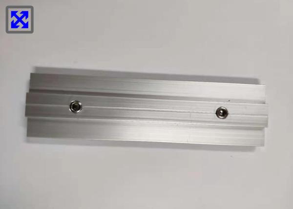 Silver Anodized CNC Aluminum Profile Recyclable For Solar Rack Connecting