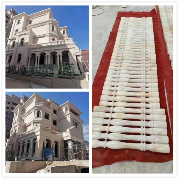 Standard or Customized Size White Onyx Marble Alabaster Stair Baluster for Luxury Homes