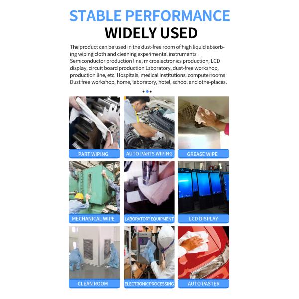 Сверхмощная Nonwoven промышленная чистка обтирает магазин Rags крена промышленный обтирая