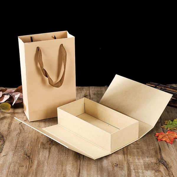 Creative Kraft Paper Book-Shaped Gift Box Flip-Top Packaging Box Gift Box Custom Logo
