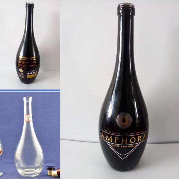 Embossing Pattern Super Flint Glass Bottles for Tequila Vodka 750ml Square OEM Design