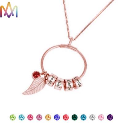 SS304 personalizou a colar de Birthstone