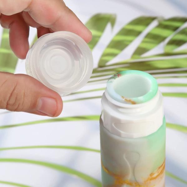 Marble Color Soft Silicone Travel Bottle Set Leak Proof 90Ml