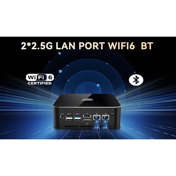 DDR5 64GB Ryzen 9 AMD Mini PC Dual 2.5G Gigabit LAN с HDMI и DP для игр