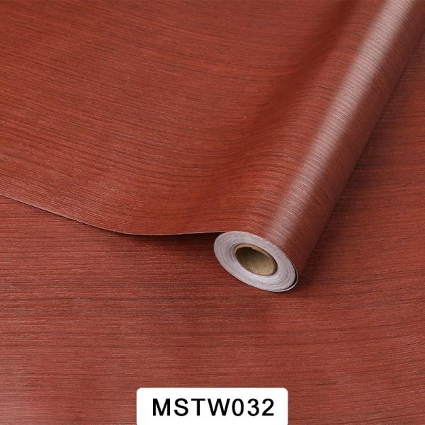 Modern Household Essential PVC Vinyl 3D Wood Wallpaper Sticker Wall Paper Roll for Furniture Renovation