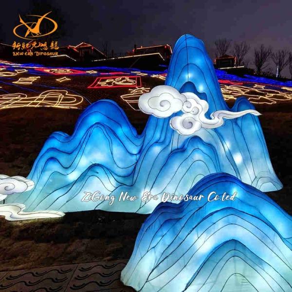 Large Outdoor Silk Chinese Lantern Colorful for City Decoration