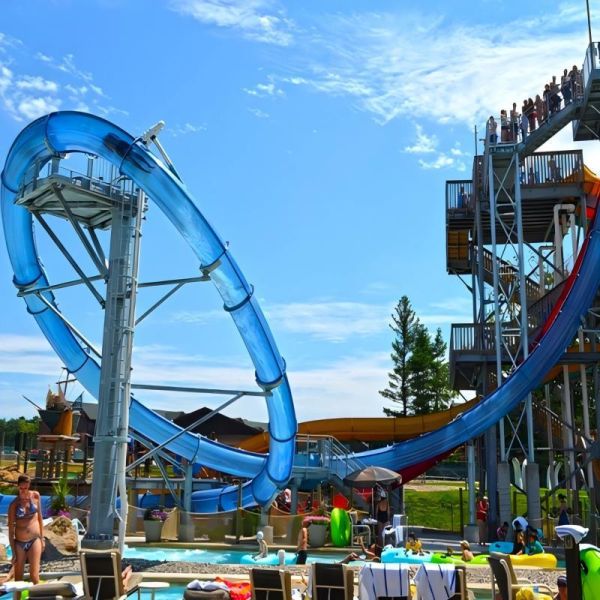 Vertical Big Loop Water Park Water Slide 16-20m Height
