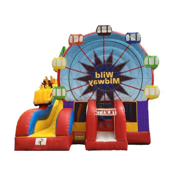 Funny city chirldren commercial inflatable bouncer house combo