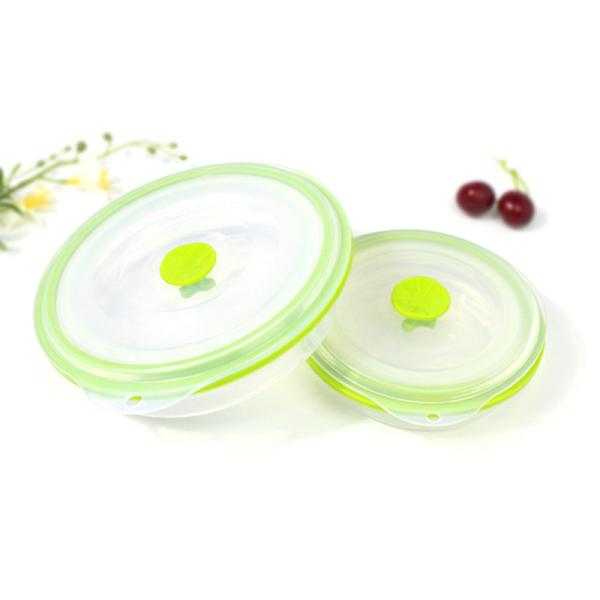 BPA Free Silicone Airtight Collapsible Food Storage Container 400ML