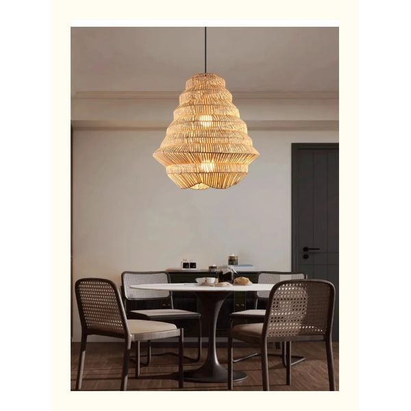 Kitchen LED Hanging Lamp bar Designer lamp Creative birdcage light Bamboo Weaving pendant lamp(WH-WP-125)