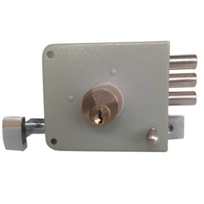 Home Interior Door Security Locks Painting Finish With Three Cylinder Bolt