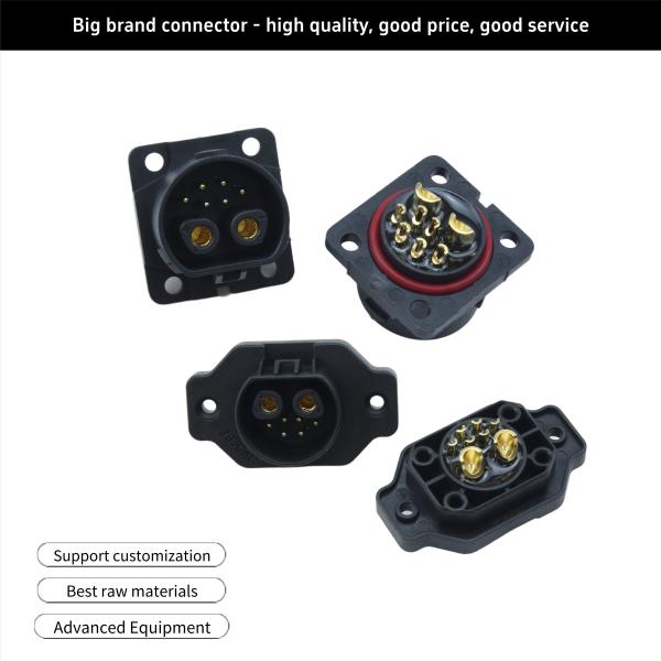 2+6 Pin 50A Electric Bike Connector , Electric Motorcycle Battery Connector