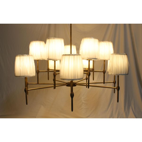 Brass Body Pendant Light with 3500K Warm White LED and 5-Year Warranty for Dining Room