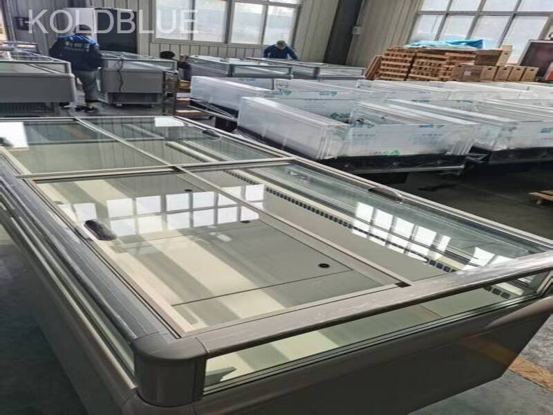 Dual-Temp Interchangeable Chiller & Freezer Island Cabinet | VISION G Standard Height Sliding Glass Showcase