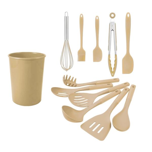 12 Pcs Kitchenware Cocina Cookware Utensil Set with Wooden Handles and ISO9001 Approved