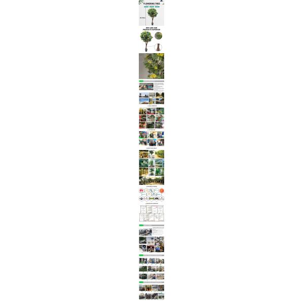 Artificial Plants Hot Selling Yellow Flower Tree for Home Decoration
