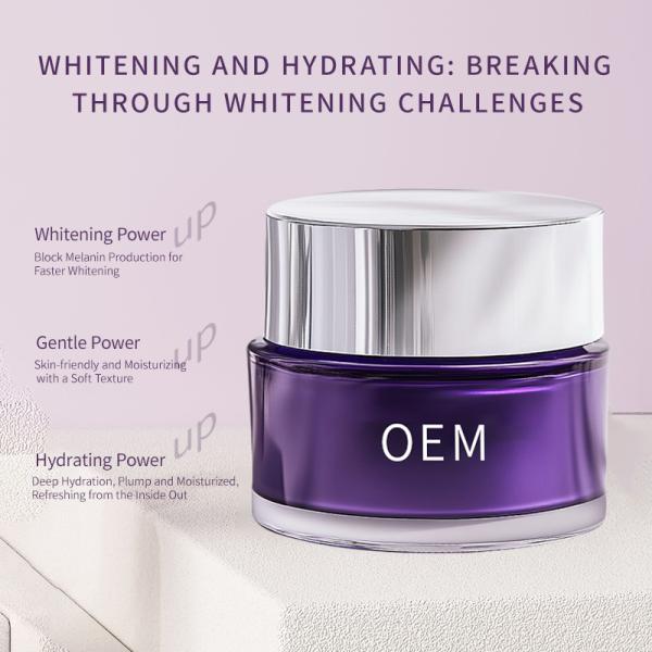 Crème blanchissante pour le visage Cosmétiques de beauté Personnalisé Naturel Éclaircissant pour la peau Crème hydratante pour le visage pour peau noire