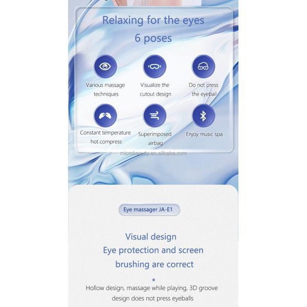 Electric Vibration Smart Eye Massager Heat Compression Eye Care Massager Fatigue Relief
