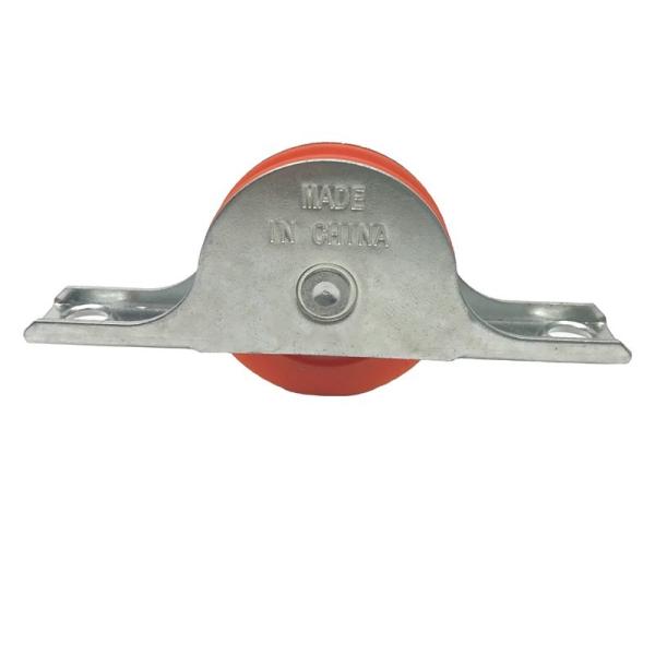 Aluminium Window Accessories 34mm U Groove Nylon Wheel Zinc Plated Iron Bracket Sliding Steel Door And Window Wheels