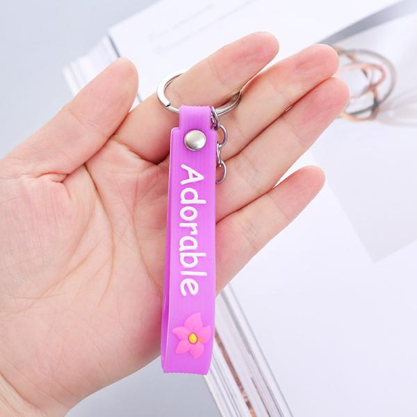 Силиконовый ключевой кольцо браслет ключевой цепочка держатель для женщин девушек запястье круглый ключик