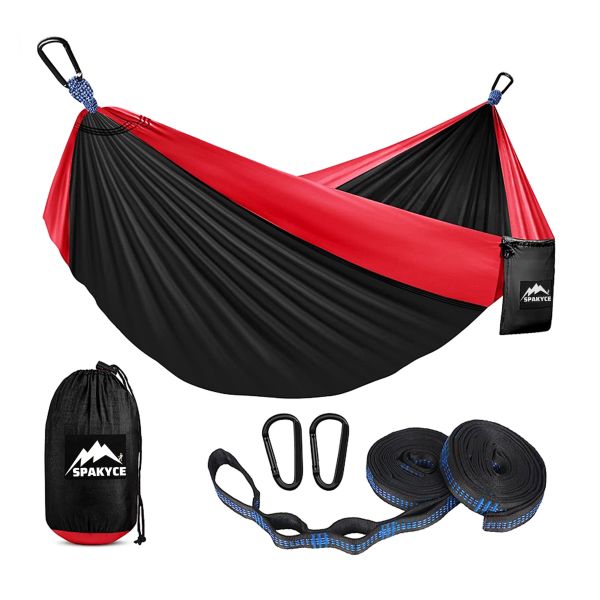 SPAKYCE High Quality Colorful Custom Nylon  Camping Hammock Tree Hammock Portable  Hammocks