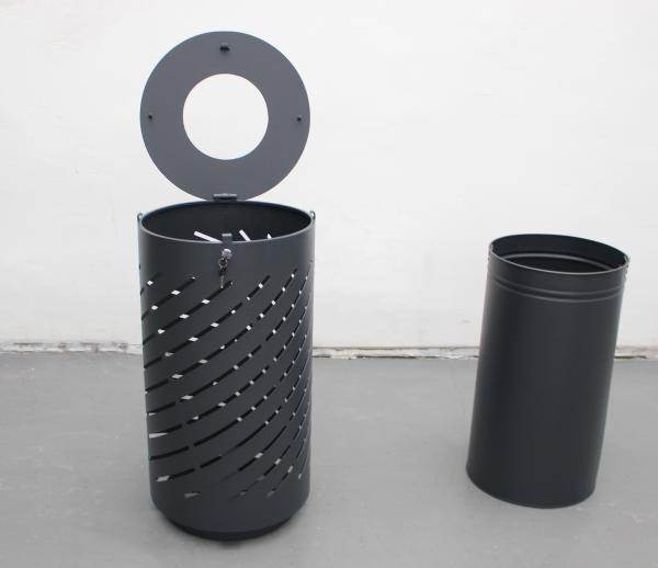 Laser Cut Outdoor Reservatório de cinzas de aço inoxidável com 73L revestimento de aço galvanizado