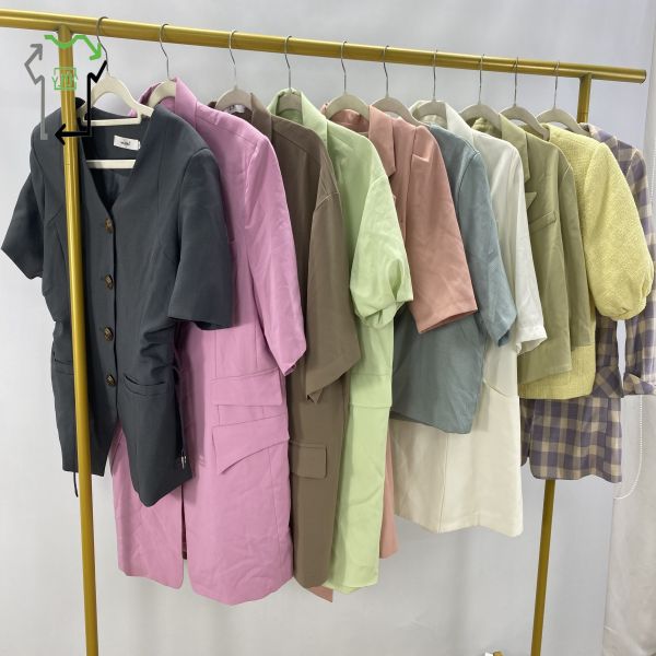 Mixed Colors Second Hand Fashion Short Coat Suit for Fall Spring Wholesale