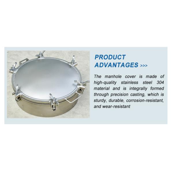 Durable Quick Opening Truck SS 304 316L Round Manhole Cover for Cement Tank